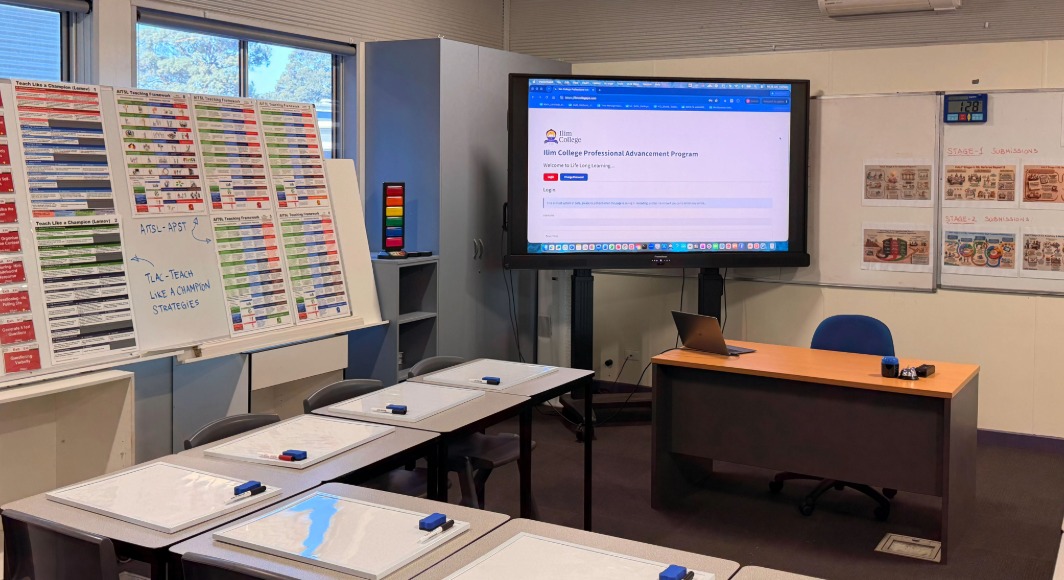 Inside classroom for staff training