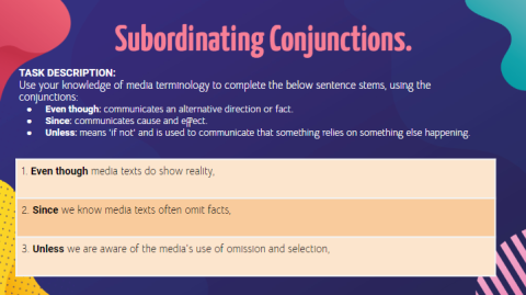 Subordinating conjunctions